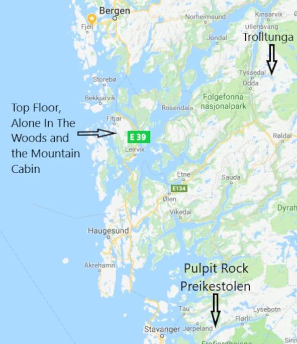 Topfloor Apartment Separate Entranc Nice View Stord Fitjar Exterior foto